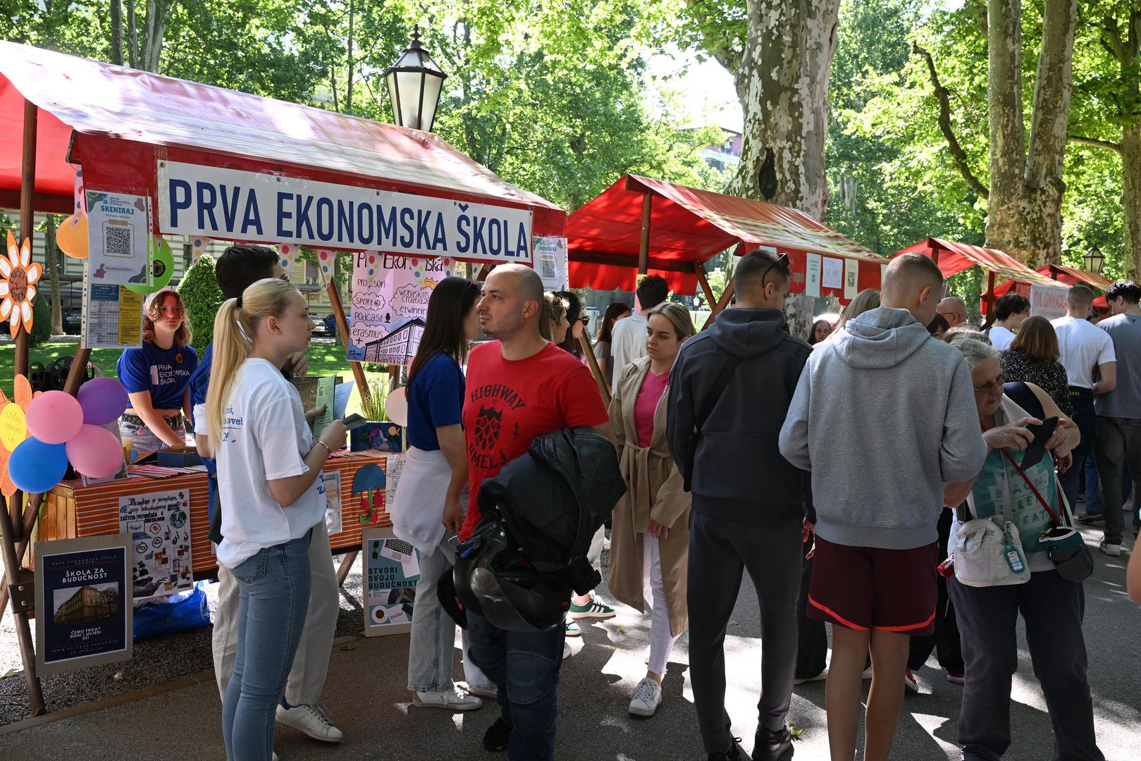 10.5.2024., Zagreb - Na Zrinjevcu se odrzava 18. izdanje manifestacije Dojdi osmas, Zagreb te zove na kojoj se predstavljaosamdesetak  srednjih skola. Photo: Davorin Visnjic/PIXSELL