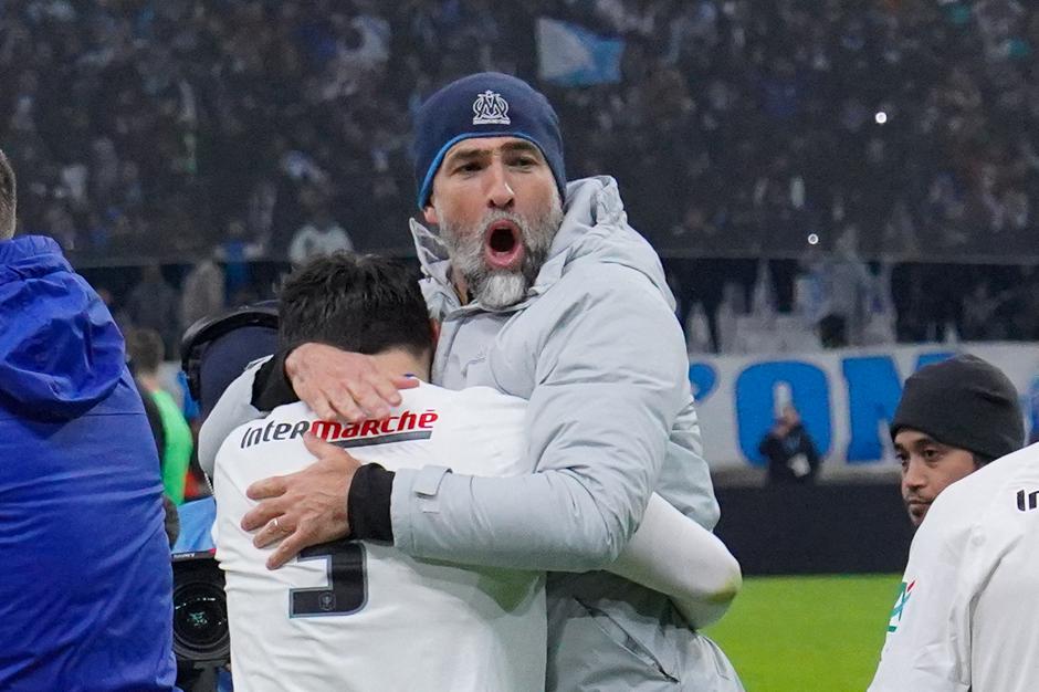 8ème de finale de la coupe de France de football entre Marseille et le PSG (2-1) à Marseille