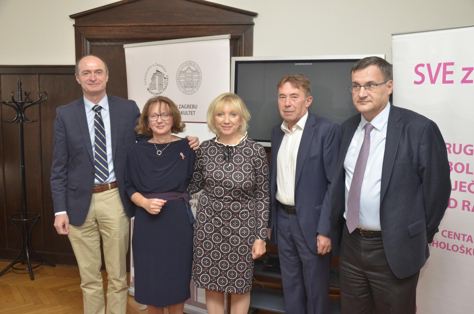 Prof. dr. sc. Eduard Vrdoljak, Prof. dr. sc. Stjepko Pleština, Almenka Balenović, predsjednica SVE za NJU, Ljiljana Vukota, glavna tajnica SVE za NJU, Prof. dr. sc. Boris Brkljačić