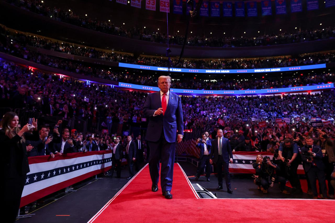 Republican presidential nominee and former U.S. President Donald Trump holds a rally at Madison Square Garden