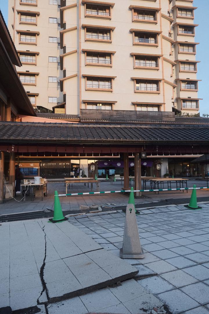 A view of damage to a path following an earthquake, in Nanao, Ishikawa prefecture, Japan January 2, 2024 in this picture obtained from social media.  instagram@hiro_coffee_outdoor/via REUTERS  THIS IMAGE HAS BEEN SUPPLIED BY A THIRD PARTY. MANDATORY CREDIT. NO RESALES. NO ARCHIVES. Photo: INSTAGRAM@HIRO_COFFEE_OUTDOOR/REUTERS