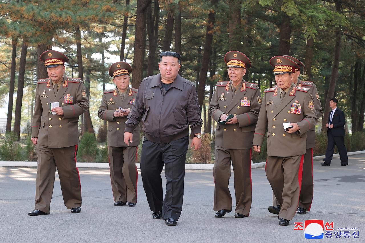 North Korean leader Kim Jong Un visits the training base of the special operations armed force of North Korea's army