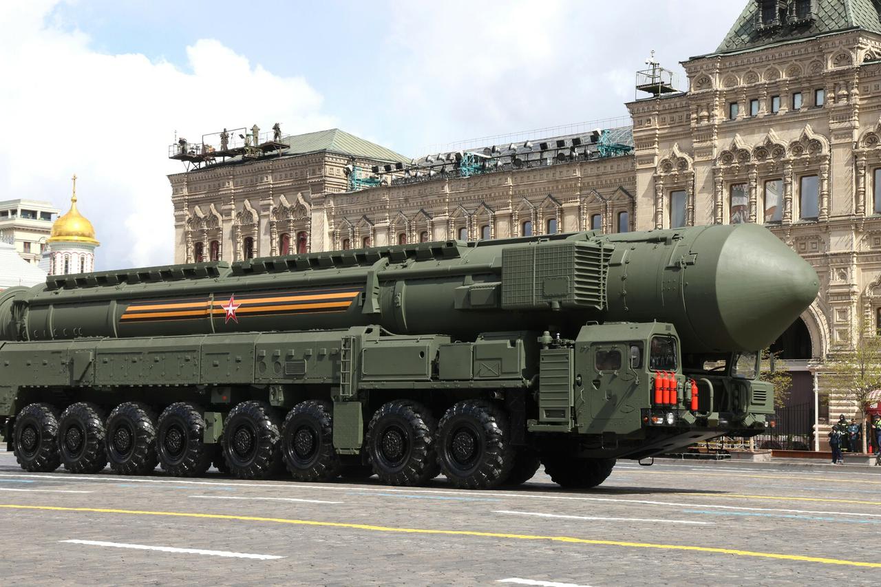 Military parade of the Russian army on Red Square in Moscow on May 9, 2023.