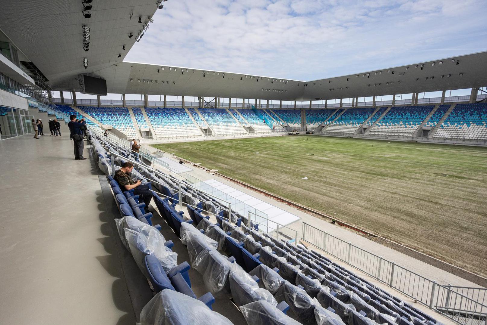 22.03.2023., Osijek - Novi nogometni stadion na Pampasu u zavrsnim radovima pred otvorenje. Photo: Davor Javorovic/PIXSELL