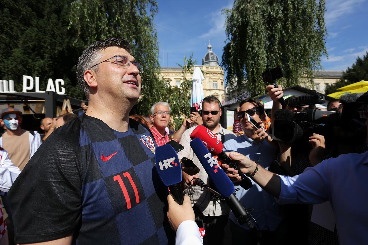 Zagreb: Poznati gledaju finalnu utakmicu na Strossmayerovom trgu