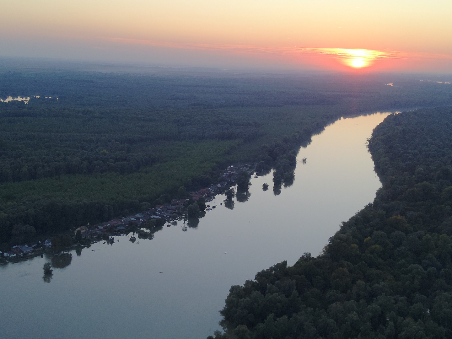 Poplavljena su i naselja uz samu rijeku, poput vikend naselja Zeleni otok i Aljmaš na nebranjem području Dunava.