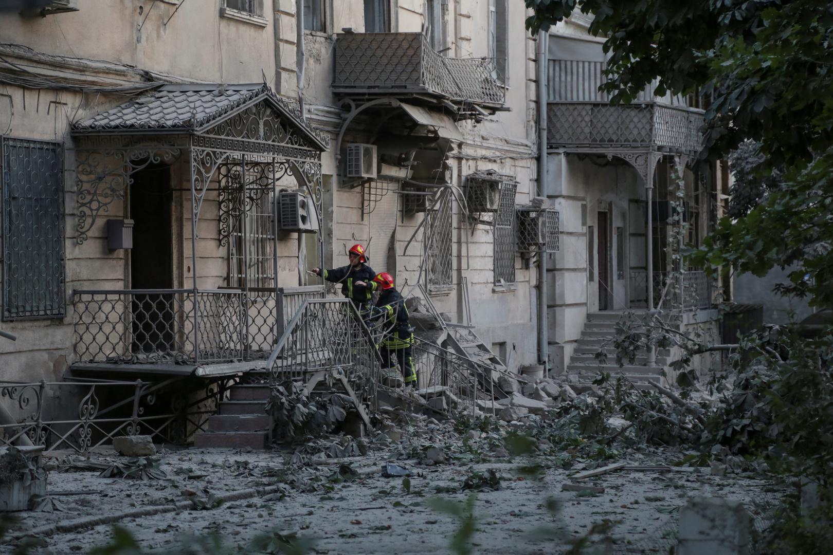 Rescuers inspect a residential building damaged during a Russian missile strike, amid Russia's attack on Ukraine, in Odesa, Ukraine July 23, 2023.  REUTERS/Serhii Smolientsev Photo: Stringer/REUTERS