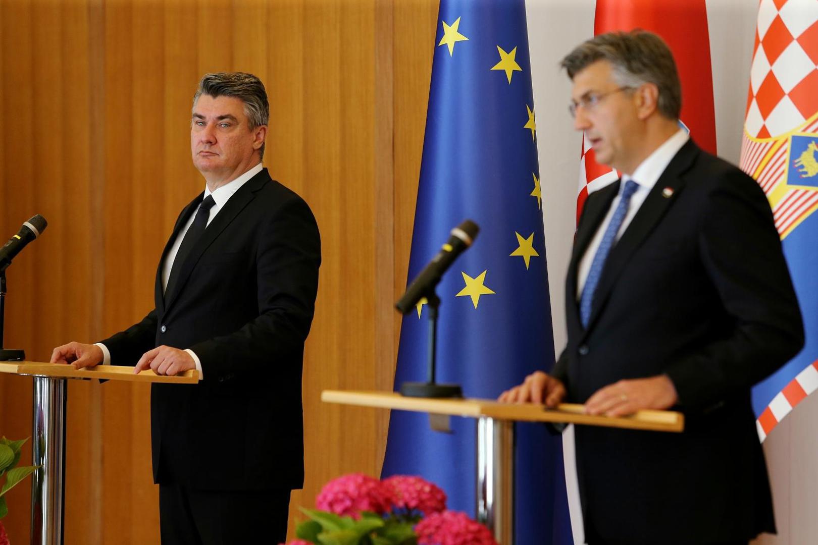 16.07.2020.,Zagreb - Konferencija za medije nakon sto je Andrej Plenkovic predao 76 potpisa predsjedniku Zoranu Milanovicu kao mandatar nove Vlade. 

Photo: Dalibor Urukalovic/PIXSELL