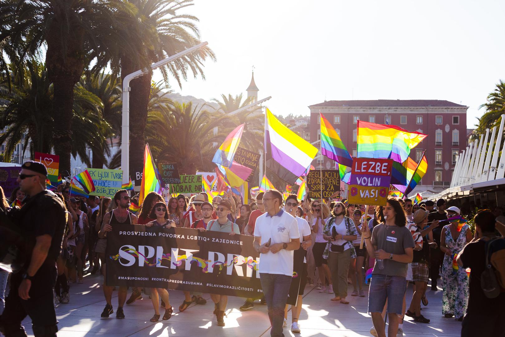 16.07.2022., Split - Odrzana jedanaesta splitska Povorka ponosa - Split Pride.  Photo: Miroslav Lelas/PIXSELL