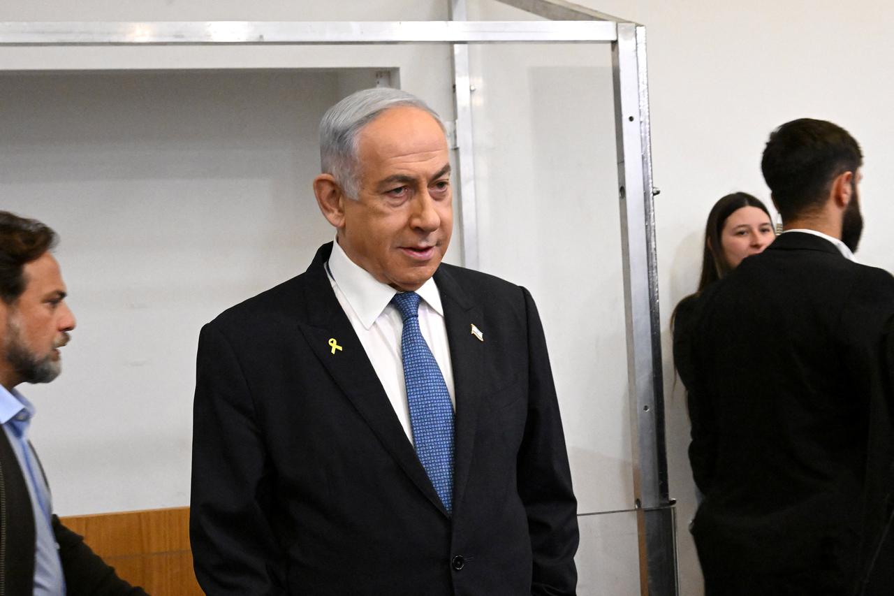 Israeli PM Netanyahu continues testifying in his long-running corruption trial, in Tel Aviv court