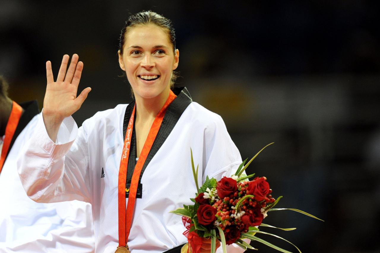 'sport...peking...22.08.2008.  peking, beijing 2008, olimpijske igre, olimpijada, taekwondo, sandra saric osvojila je srebrnu medalju,  foto: Goran Stanzl'