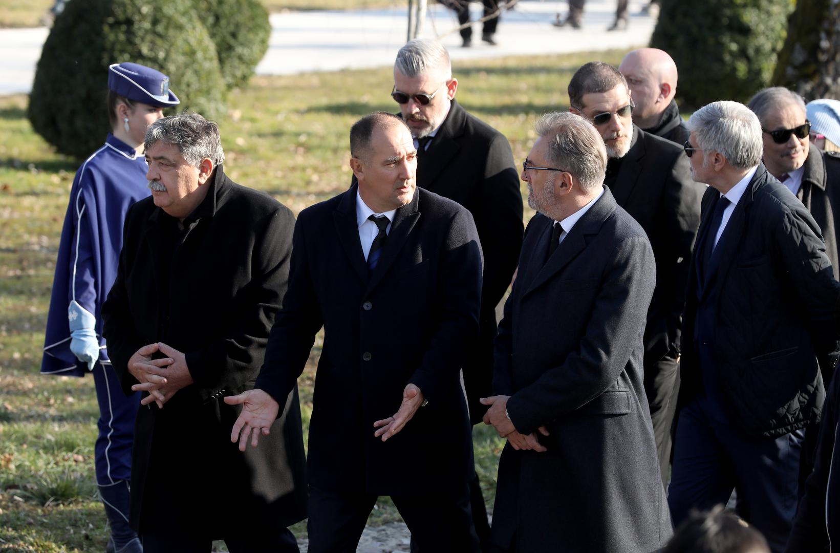 15.02.2023., Zagreb - Posljednji ispracaj Miroslava Cire Blazevica u Aleji velikana na groblju Mirogoj. Igor Stimac, Ante Cacic Photo: Jurica Galoic/PIXSELL