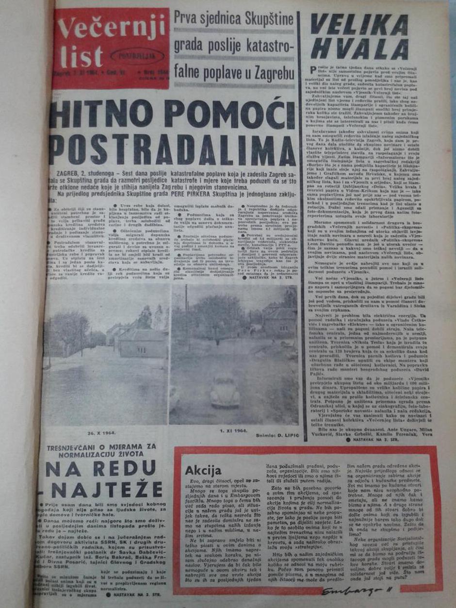 Poplava u Zagrebu 1964.