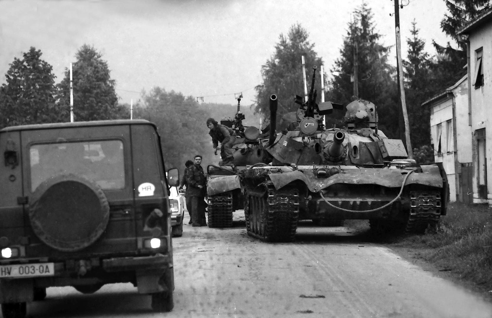 02.05.1995., Okucani - Vojno redarstvena akcija Bljesak kojom je Hrvatska vojska krenula u oslobadjanje okupiranih dijelova zapadne Slavonije. rPhoto: Davor Visnjic/PIXSELL