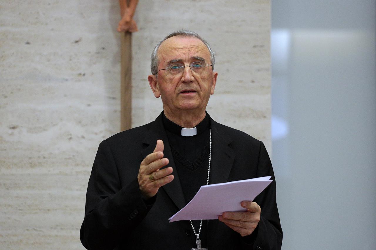 14.04.2015., Zagreb - Na Ksaveru poceo proljetno plenarno zasjedanje Hrvatske biskupske konferencije.  Zelimir Puljic. Photo: Zarko Basic/PIXSELL