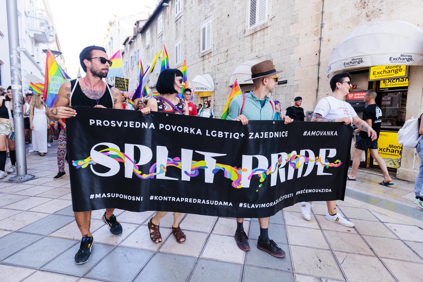 16.07.2022., Split - Odrzana jedanaesta splitska Povorka ponosa - Split Pride.  Photo: Miroslav Lelas/PIXSELL