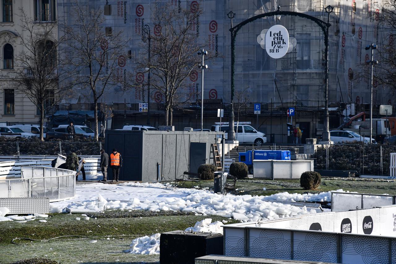 Zagreb: Stanje lokacija na kojima su bile adventske kućice