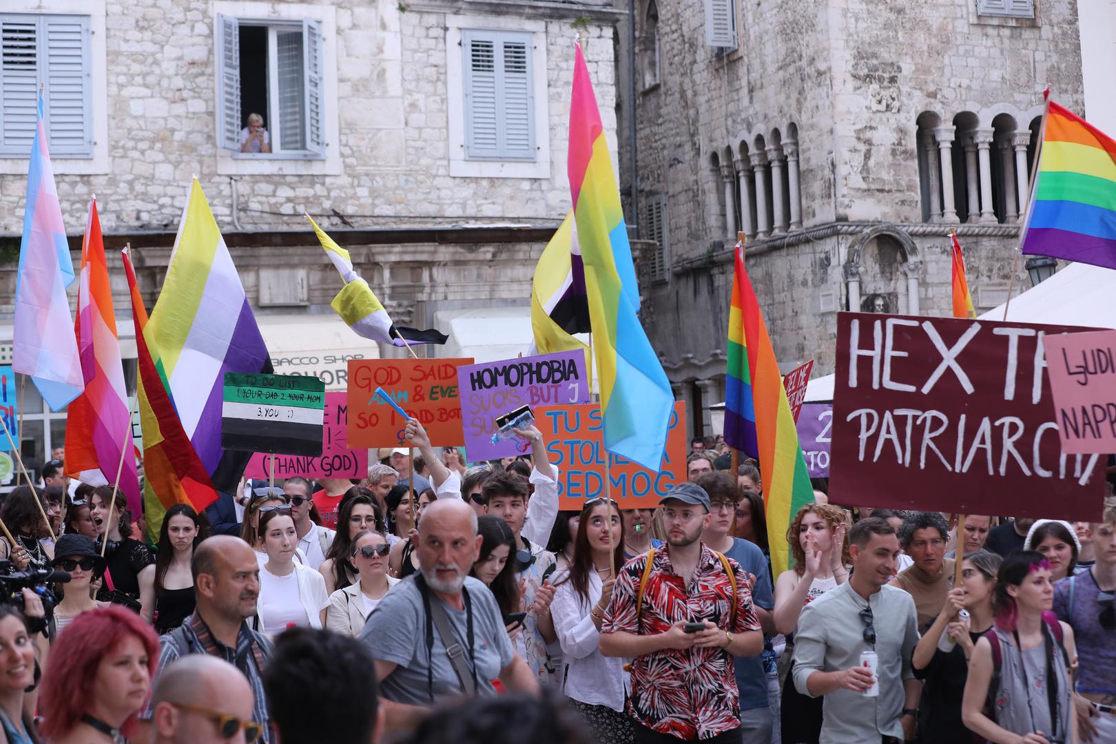 03.06.2023., Split - Odrzana dvanaesta splitska Povorka ponosa - Split Pride Photo: Ivo Cagalj/PIXSELL