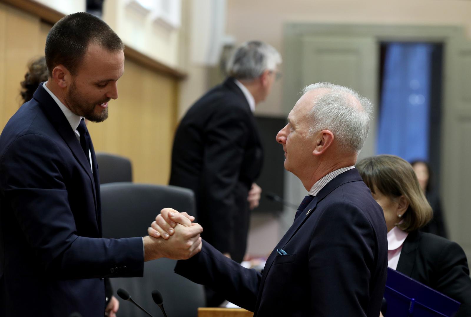 17.03.2023., Zagreb - Nakon aktualnog prijepodneva u Saboru zastupnici glasuju o povjerenju novim ministrima Branku Bacicu i Simi Erlicu Photo: Patrik Macek/PIXSELL