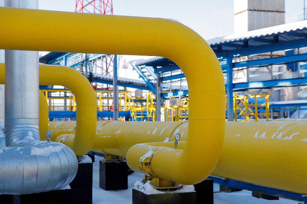 FILE PHOTO: FILE PHOTO: Gas pipelines are pictured at the Atamanskaya compressor station, facility of Gazprom's Power Of Siberia 1 project outside the far eastern town of Svobodny, Russia