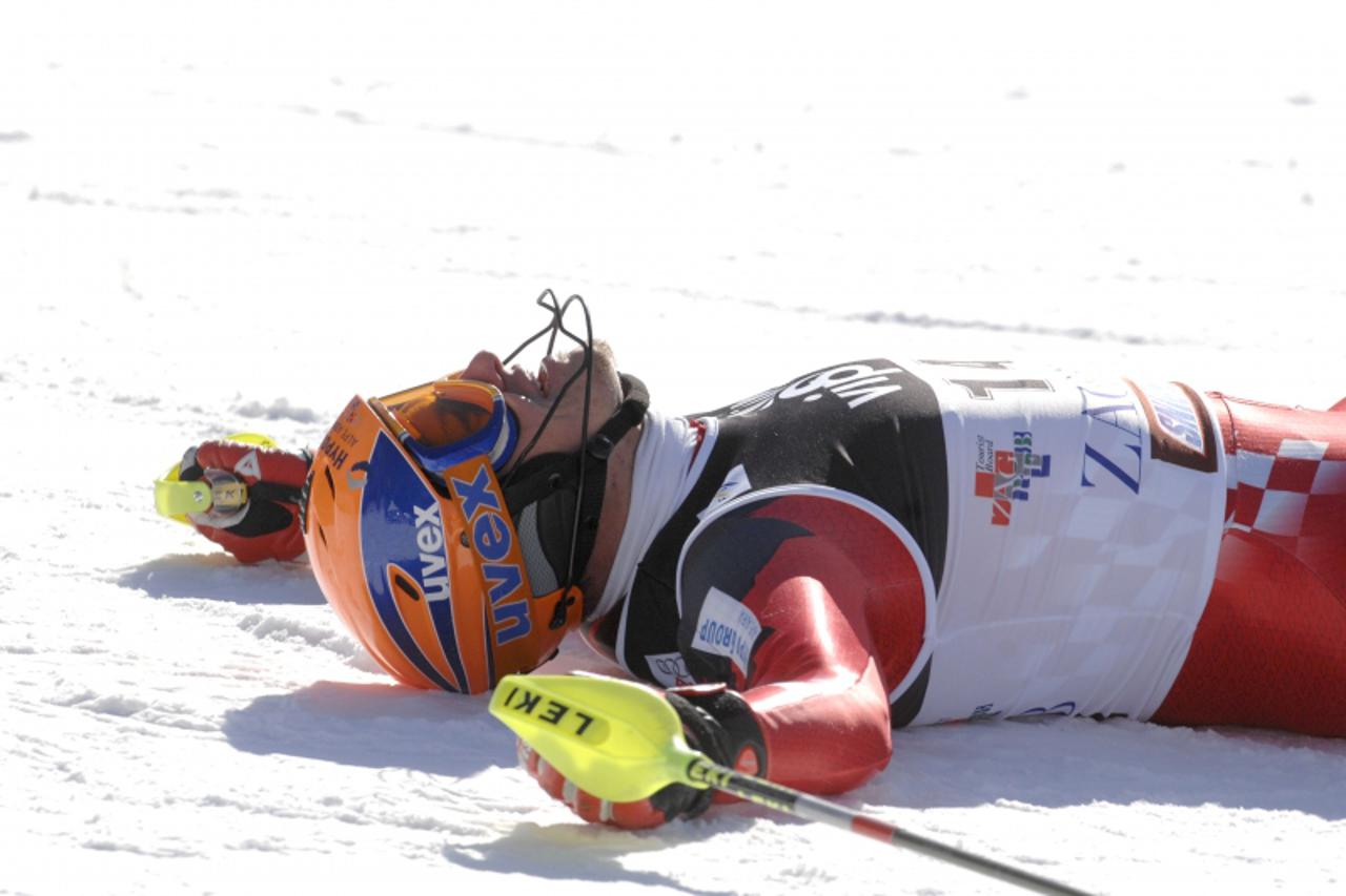 'sport...zagreb...17.02.2008.  sljeme, fis slalom za muske, zlatni medvjed, snow queen trophy, ivica kostelic zavrsio je na drugom mjestu,  foto: Goran Stanzl'