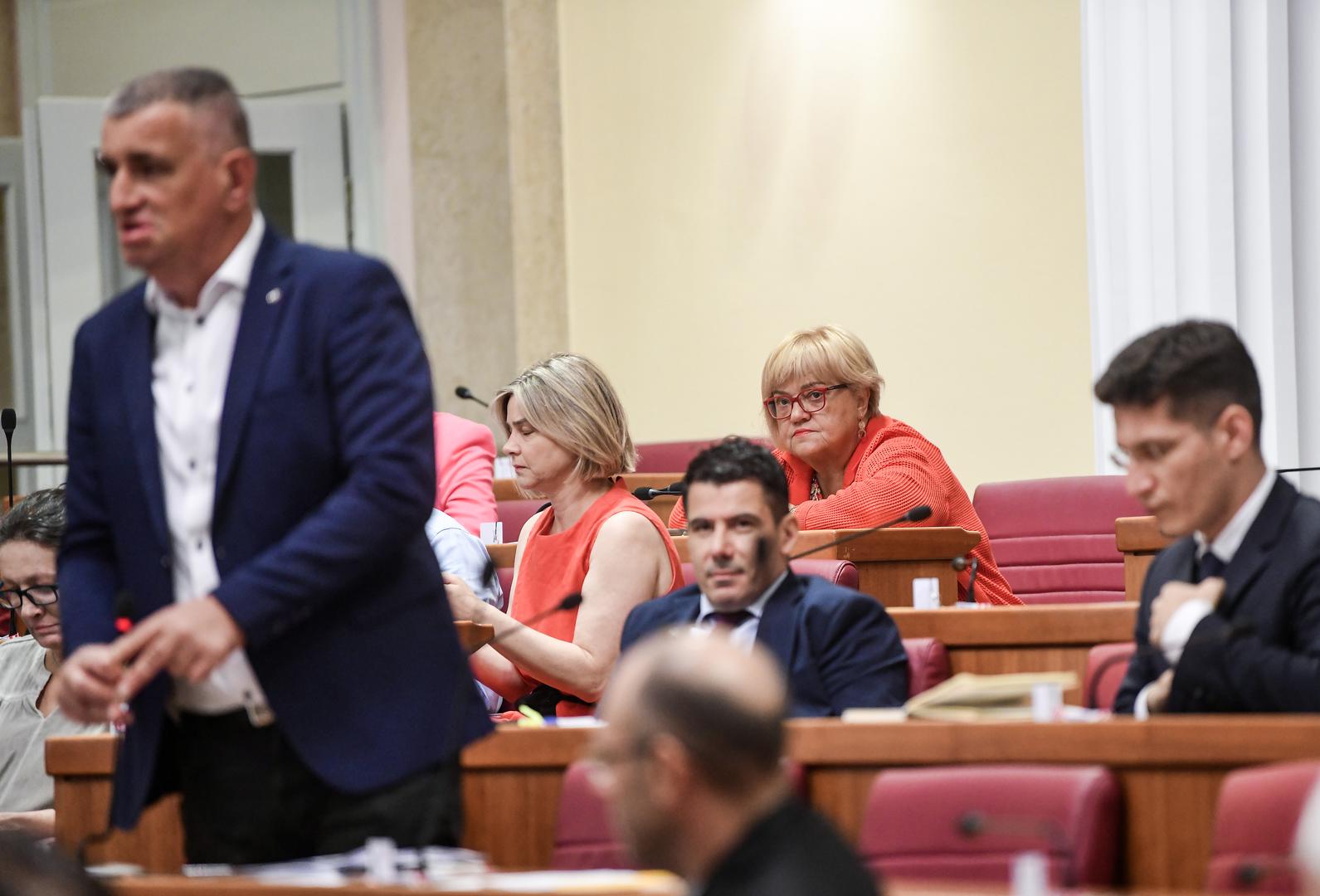 22.07.2023., Zagreb - Drugi dan izvanredne sjednica Sabora na temu plinske afere u HEP-u. Sandra Bencic, Anka Mrak Taritas Photo: Josip Regovic/PIXSELL