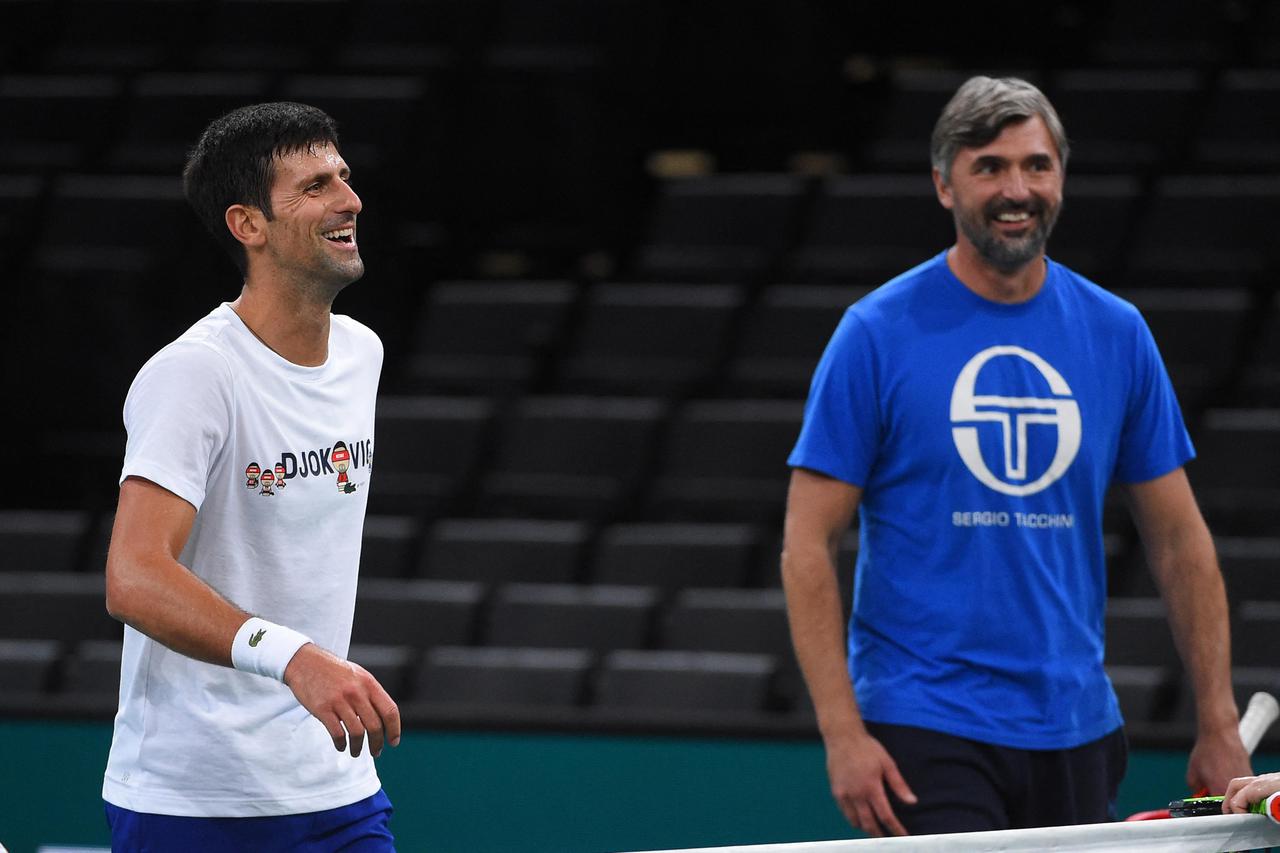 Rolex Paris Masters - Novak Djokovic training session