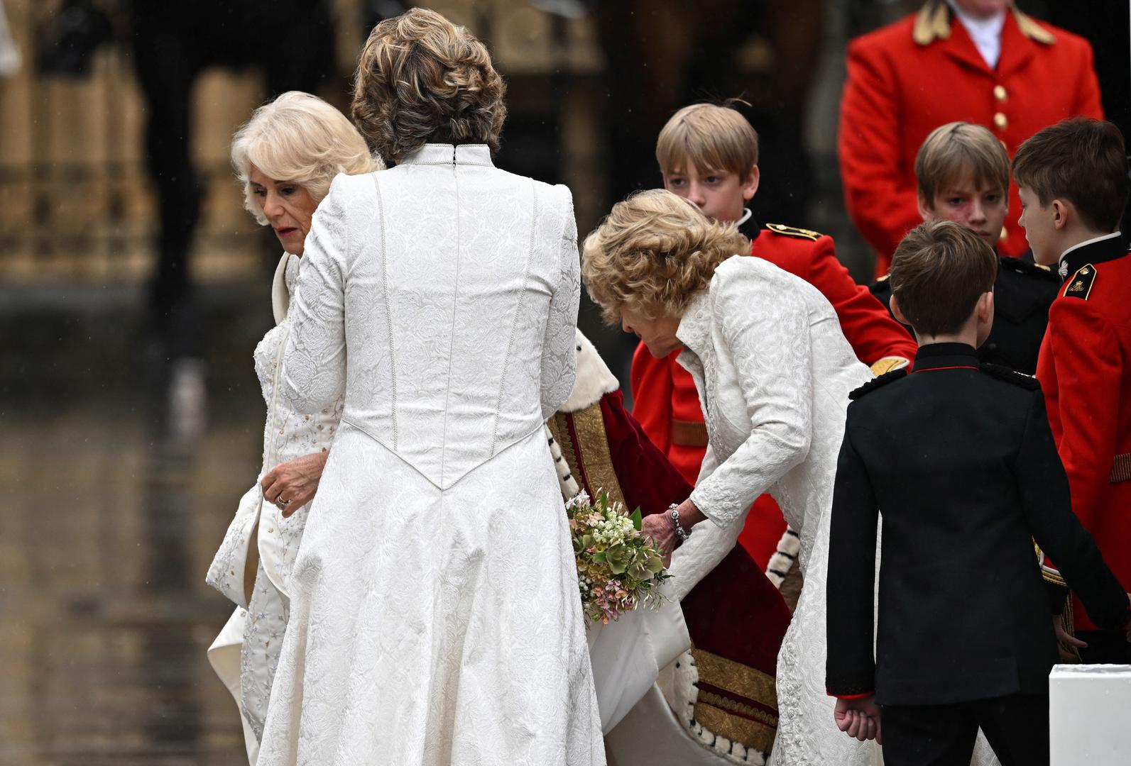 Britain's Queen Camilla arrives at Westminster Abbey for her and King Charles' coronation ceremony in London, Britain May 6, 2023. REUTERS/Dylan Martinez Photo: Dylan Martinez/REUTERS