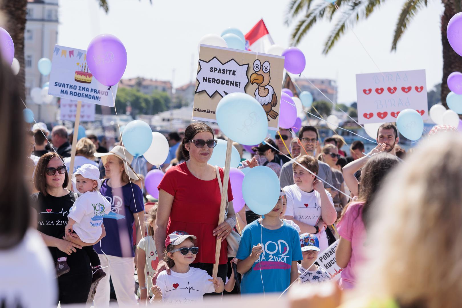 21.05.2022., Split - U Splitu odrzan 4. Hod za zivot s Rive do Zvoncaca.
 Photo: Miroslav Lelas/PIXSELL