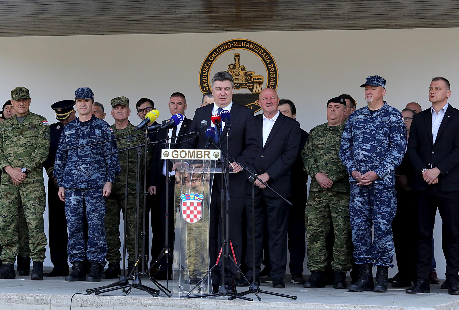 20.03.2023., Vinkovci - u vojarni 5. Gardijske brigade "Slavonski sokolovi" obiljezena je 16. obljetnica ustrojavanja Gardijske oklopno-mehanizirane brigade. Photo: Dubravka Petric/PIXSELL