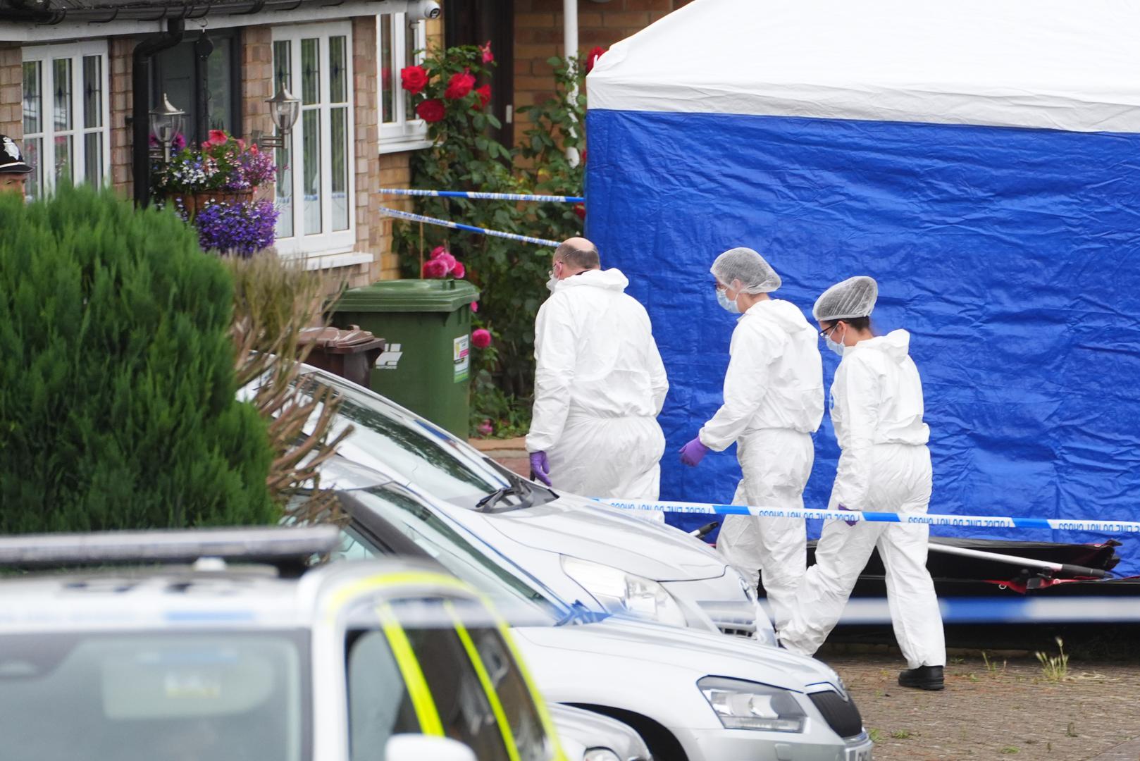 Forensic officers at the scene in Ashlyn Close, Bushey, Hertfordshire, where three women, who police believe to be related, were found with serious injuries and died at the scene a short time after police and paramedics were called just before 7pm on Tuesday. A manhunt has been launched for Kyle Clifford, 26, from Enfield, north London, who is wanted by detectives investigating the murders of the three women. Picture date: Wednesday July 10, 2024. Photo: James Manning/PRESS ASSOCIATION