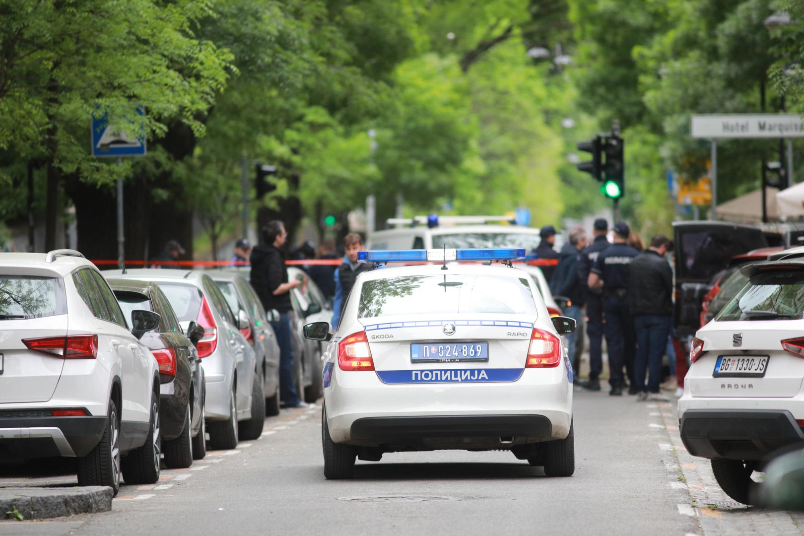 03, May, 2023, Belgrade - A student of the seventh grade of the Elementary School Vladislav Ribnikar is suspected to have fired a pistol at the security guard, the teacher and the students this morning.   

03, maj, 2023, Beograd - Ucenik sedmog razreda Osnovne skole Vladislav Ribnikar kako se sumnja, pucao je jutros iz pistolja na obezbeđenje, nastavnicu i ucenike.    Photo: Milos Tesic/ATAImages/PIXSELL