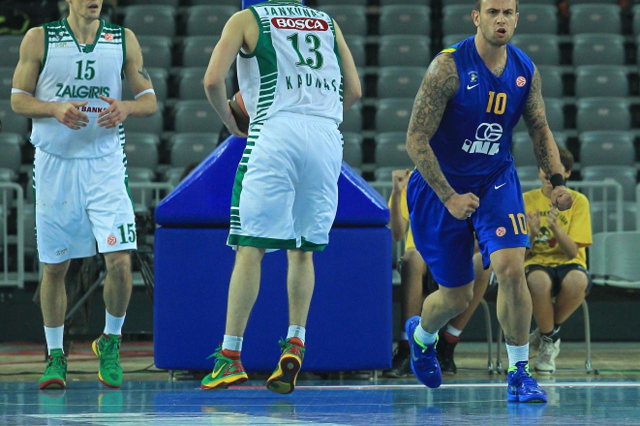 '16.11.2011., Arena Zagreb, Zagreb - Euroliga, 5. kolo, kosarkaska utakmica izmedju KK Zagreb i Zalgirisa. Mario Kasun. Photo: Antonio Bronic/PIXSELL'