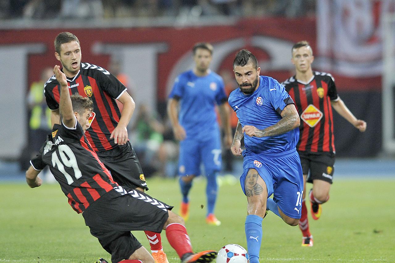 12.07.2016., Skoplje, Makedonija - Prva utakmica drugog pretkola UEFA Lige prvaka, FK Vardar Skoplje - GNK Dinamo. Hovhannes Hambartsumyan, Paulo Machado. Photo: HaloPix/PIXSELL