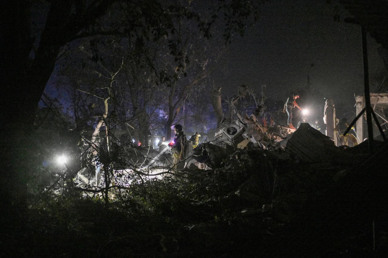 Aftermath of missile strike on a hotel in Kramatorsk