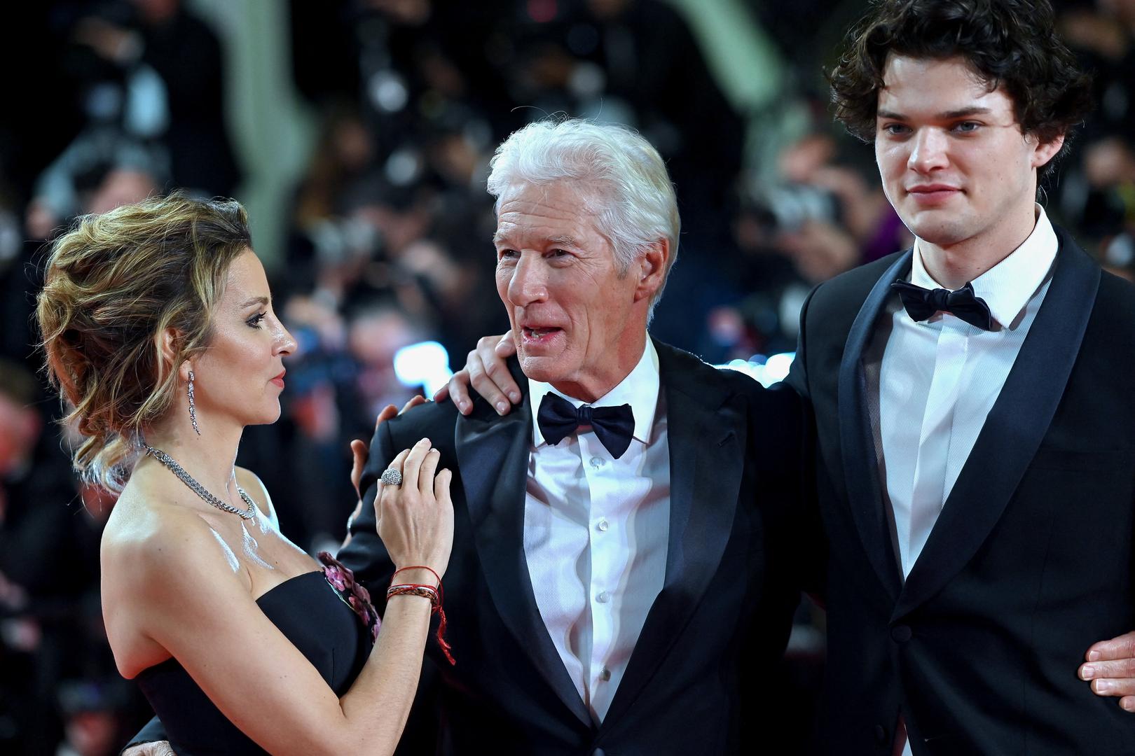 Alejandra Silva, Richard Gere, Homer James Jigme Gere attend the Oh, Canada screening at the 77th annual Cannes Film Festival at Palais des Festivals on May 17, 2024 in Cannes, France. Photo by Franck Castel/ABACAPRESS.COM Photo: Castel Franck/ABACA/ABACA