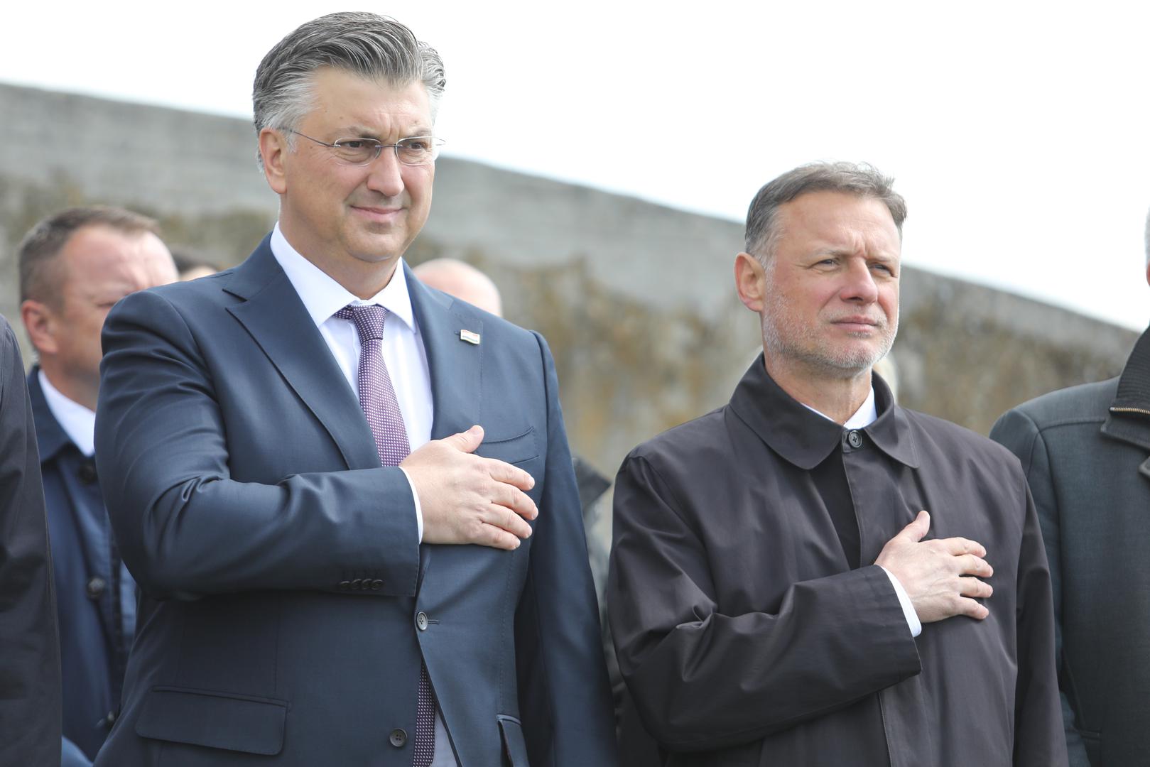 21.04.2024., Jasenovac - Povodom dana sjecanja na zrtve ustaskog logora u Jasenovcu odrzana je komemoracija te kolona sjecanja. Photo: Luka Batelic/PIXSELL