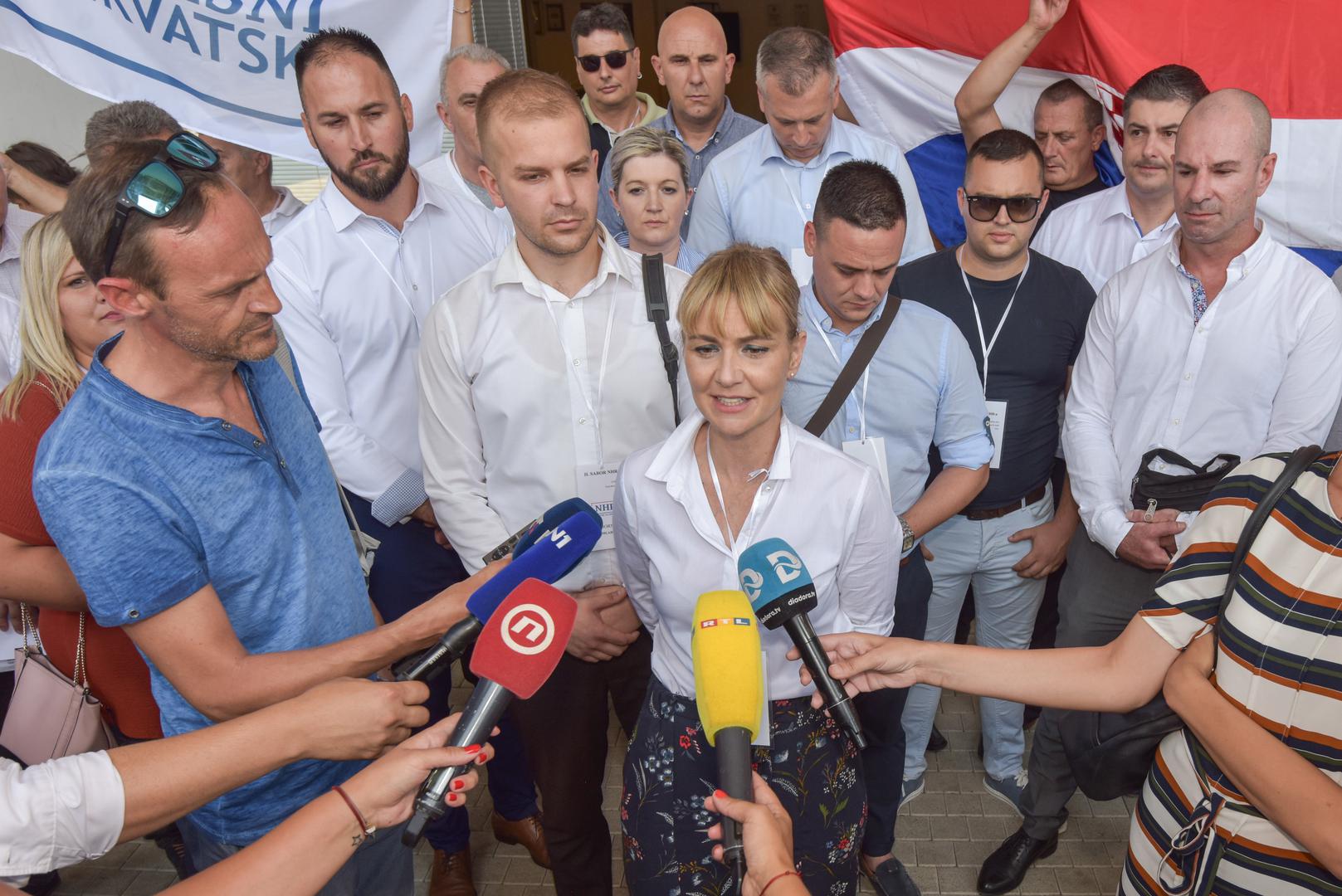 22.07.2019., Zadar -  Na Visnjiku je odrzan izborni sabor stranke Neovisni za Hrvatsku na kojem je Bruna Esih ponovno izabrana za predsjednicu. rPhoto: Dino Stanin/PIXSELL