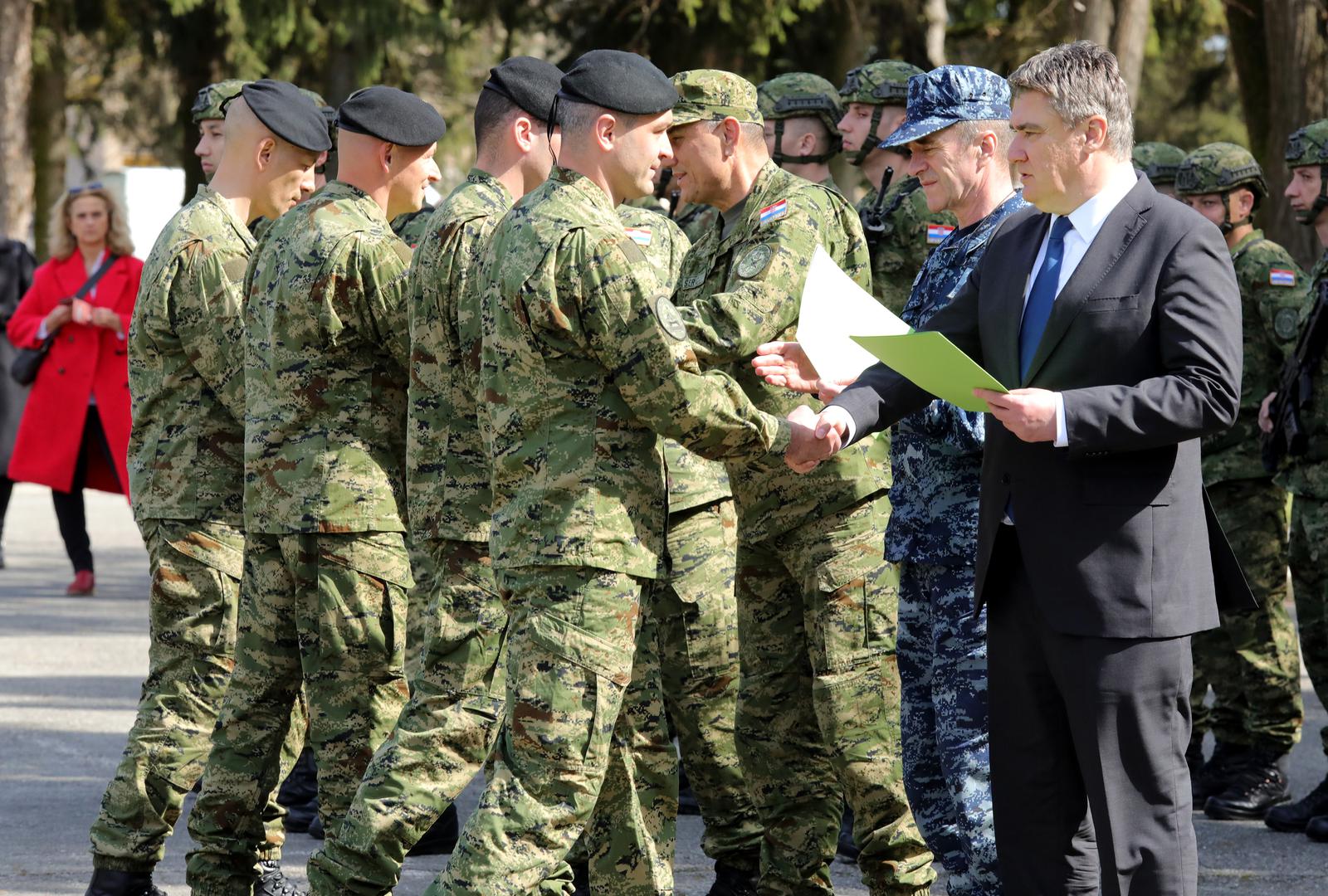 20.03.2023., Vinkovci - u vojarni 5. Gardijske brigade "Slavonski sokolovi" obiljezena je 16. obljetnica ustrojavanja Gardijske oklopno-mehanizirane brigade. Photo: Dubravka Petric/PIXSELL