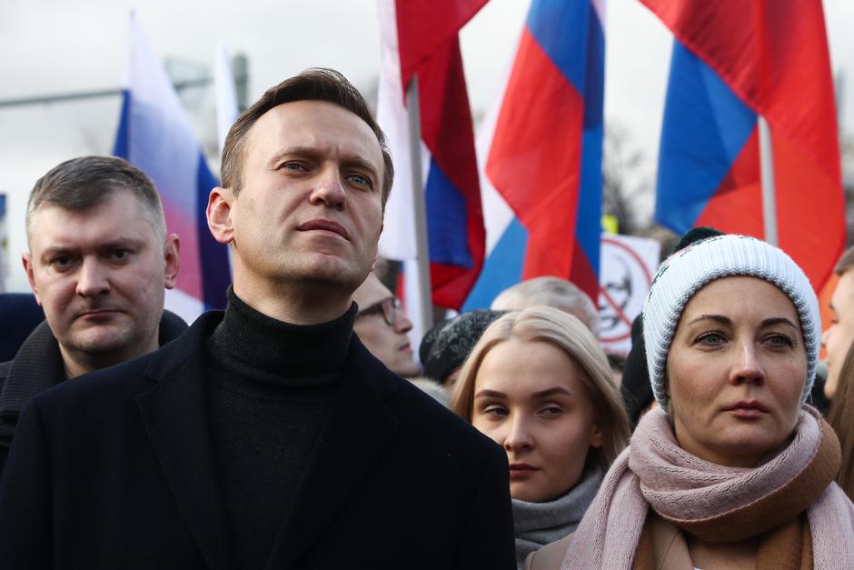 Memorial march for opposition leader Boris Nemtsov in Moscow