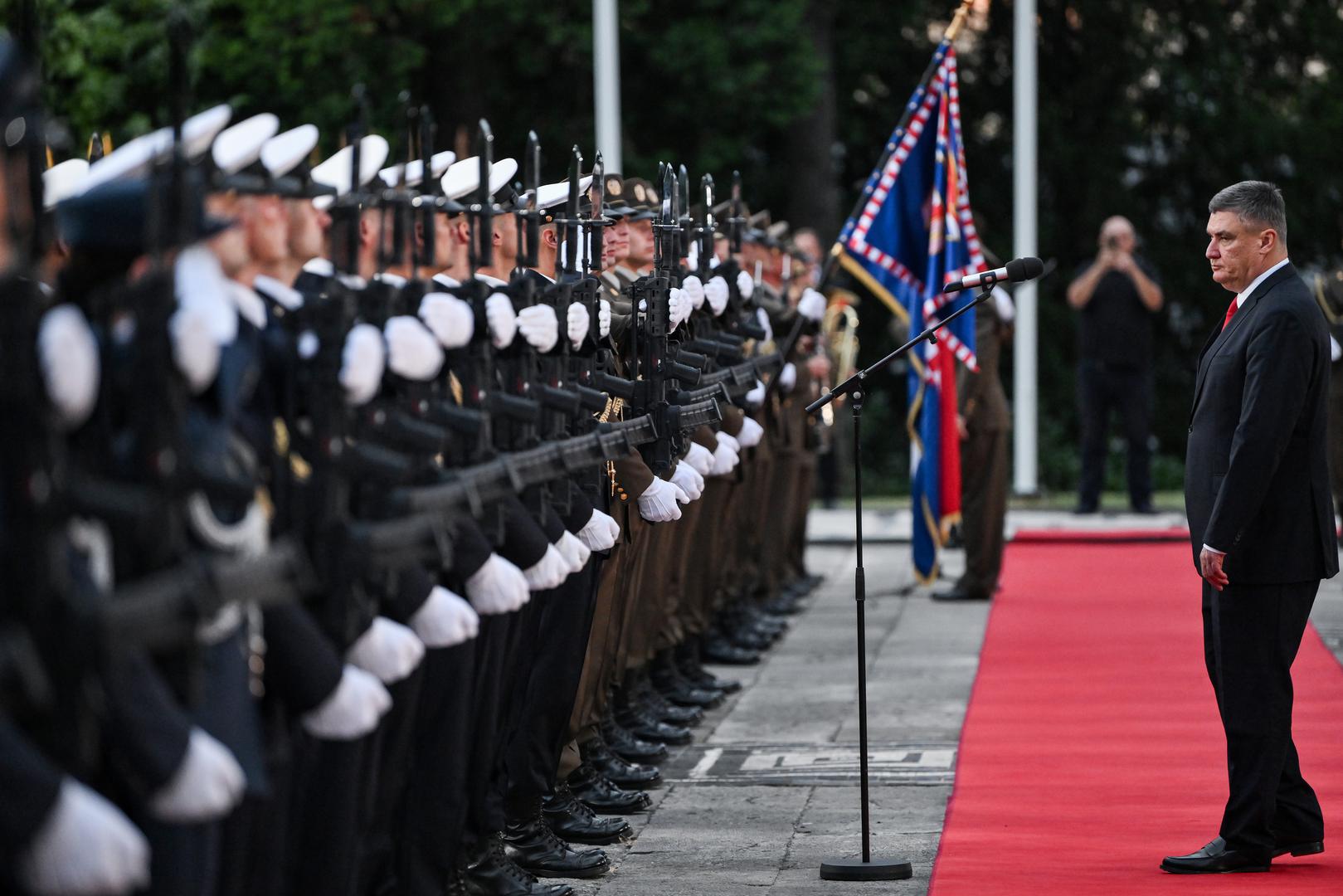 02.08.2024., Zagreb - Predsjednik Republike i vrhovni zapovjednik Oruzanih snaga Republike Hrvatske Zoran Milanovic upriicio je  svecani prijem povodom obiljezavanja Dana pobjede i domovinske zahvalnosti i Dana hrvatskih branitelja te 29. obljetnice VRO Oluja.  Photo: Josip Regovic/PIXSELL