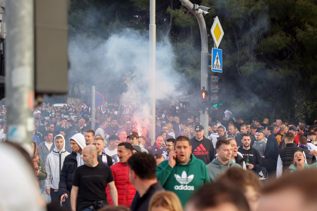 Split: Atmosfera oko Poljuda uoči susreta Hajduka i Dinama