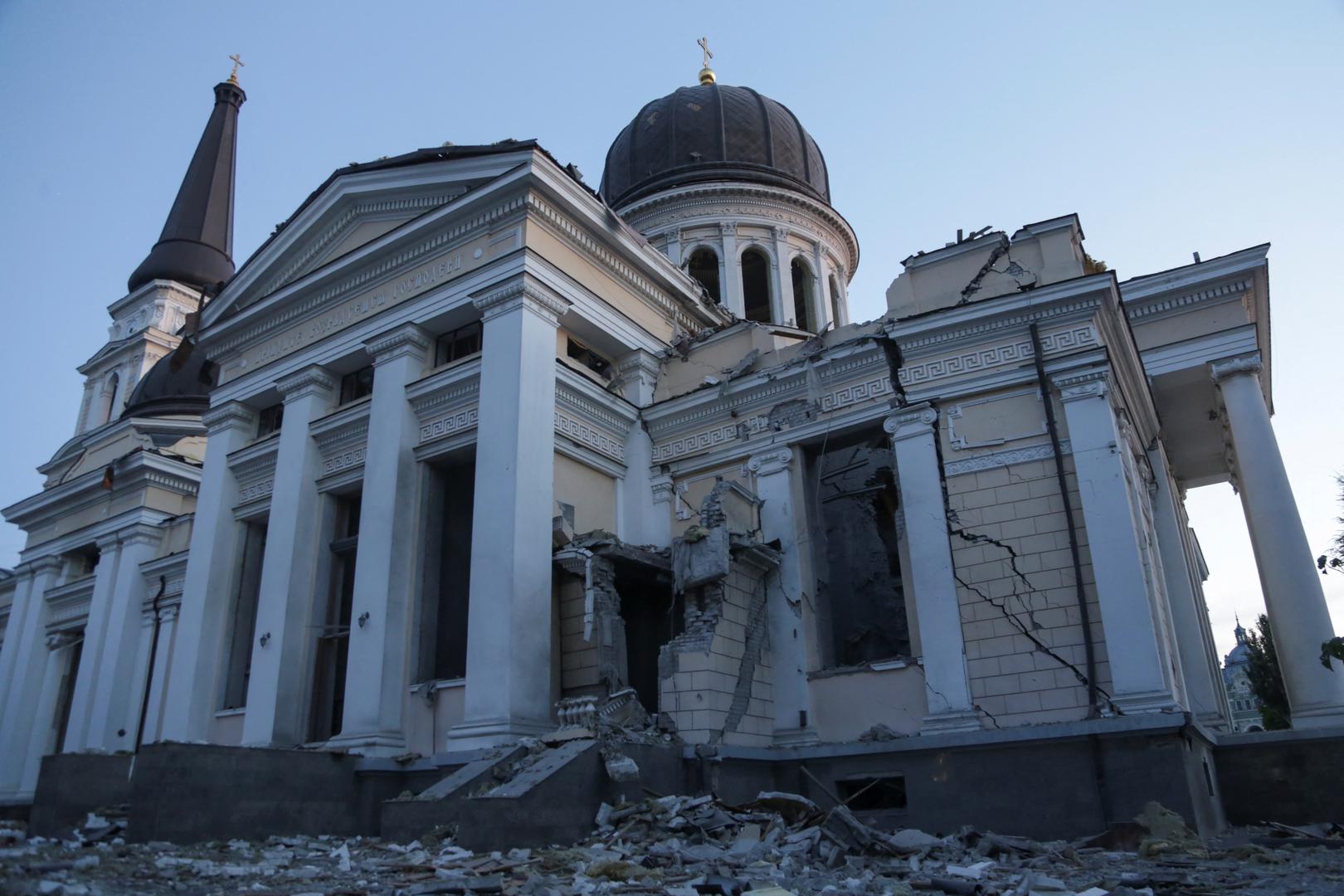 A views shows the Transfiguration Cathedral damaged during a Russian missile strike, amid Russia's attack on Ukraine, in Odesa, Ukraine July 23, 2023.  REUTERS/Serhii Smolientsev Photo: Stringer/REUTERS