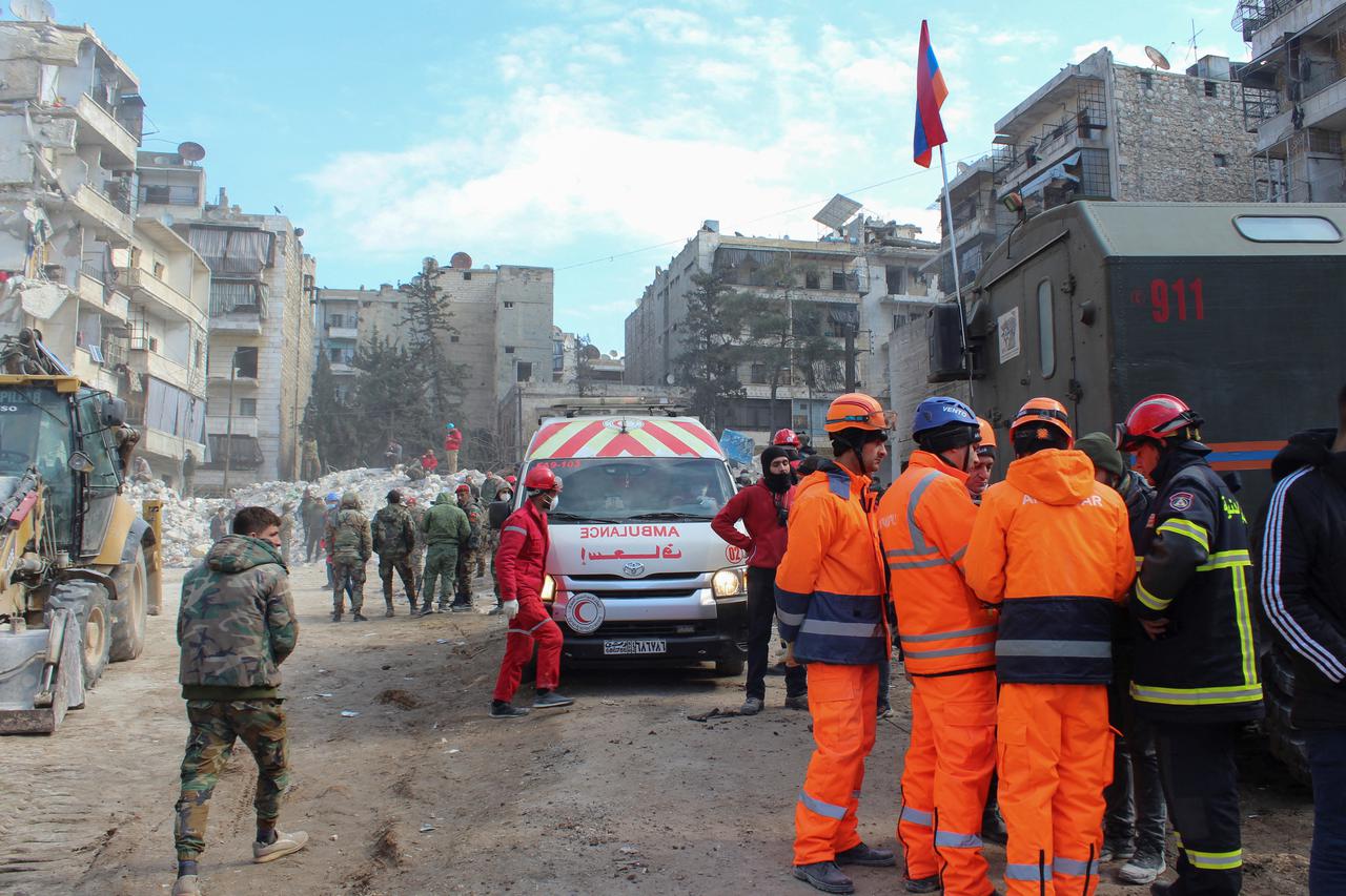 Aftermath of an earthquake in Aleppo