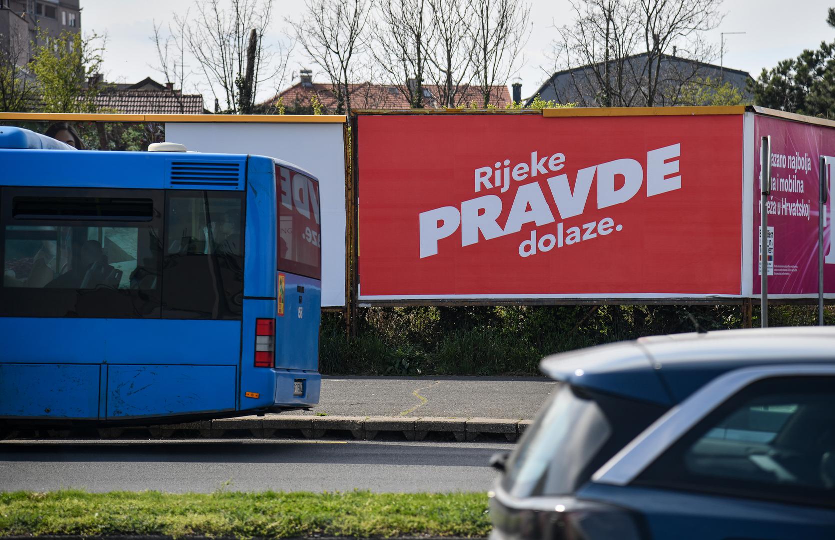 21.03.2024., Zagreb - Plakat Rijeke pravde dolaze na Selskoj ulici Photo: Josip Regovic/PIXSELL