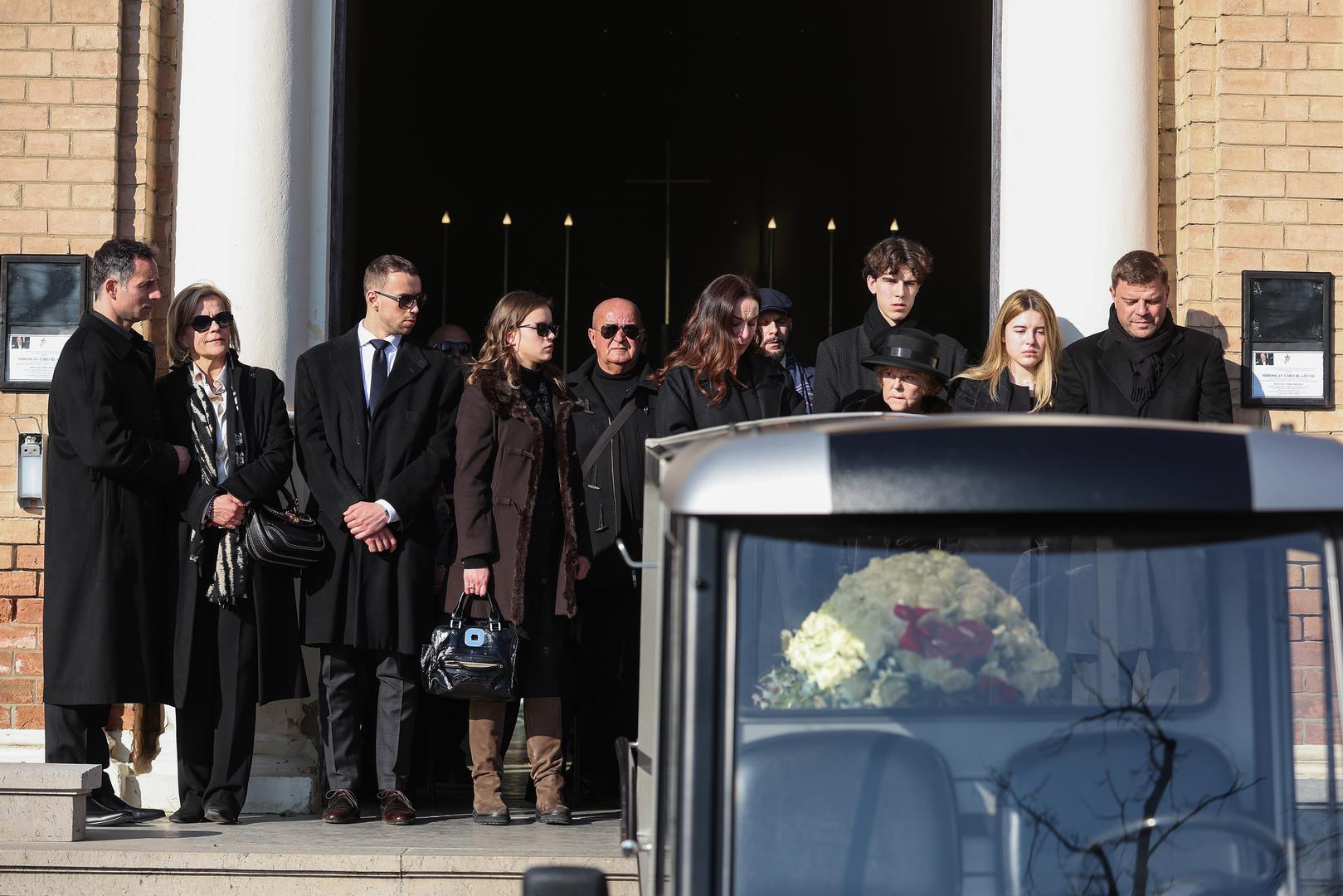 15.02.2023., Zagreb - Posljednji ispracaj Miroslava Cire Blazevica u Aleji velikana na groblju Mirogoj. Obitelj Miroslava Cire Blazevica Photo: Luka Stanzl/PIXSELL