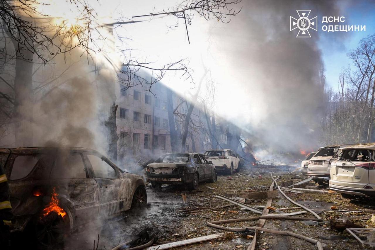 Aftermath of a Russian missile attack in Odesa