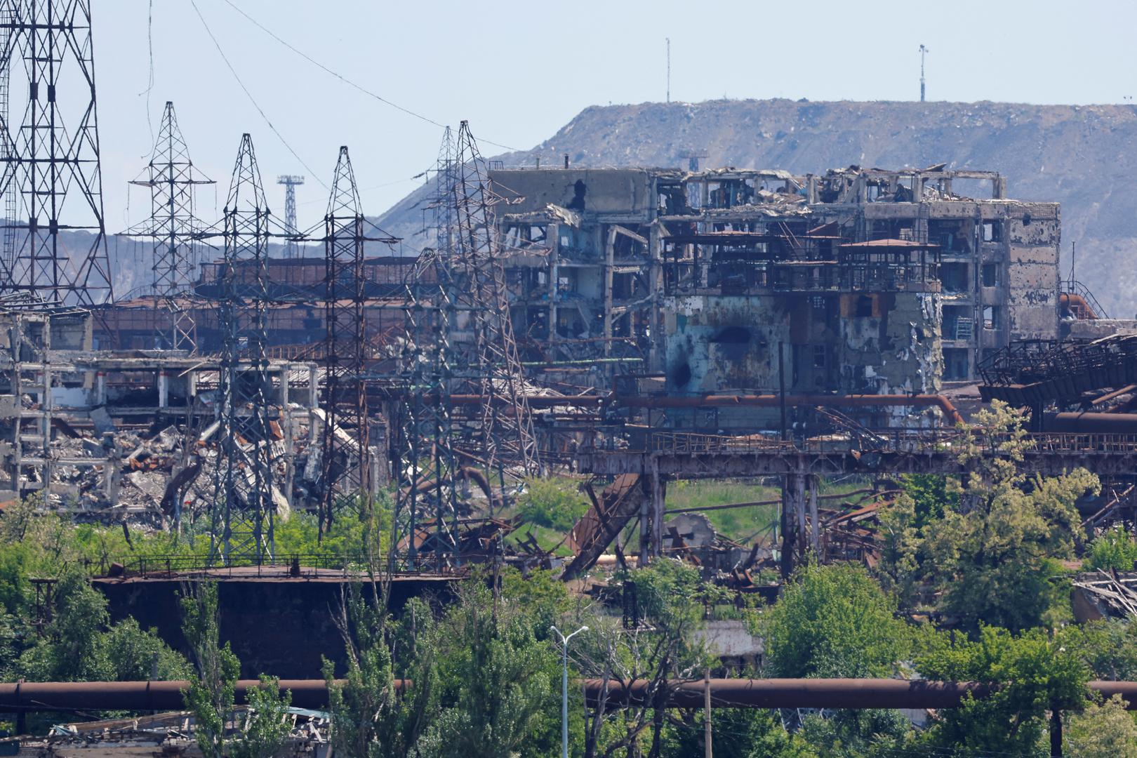 A view shows Azovstal steel mill destroyed in the course of Russia-Ukraine conflict in the city of Mariupol, Russian-controlled Ukraine, May 20, 2024. REUTERS/Alexander Ermochenko Photo: Alexander Ermochenko/REUTERS