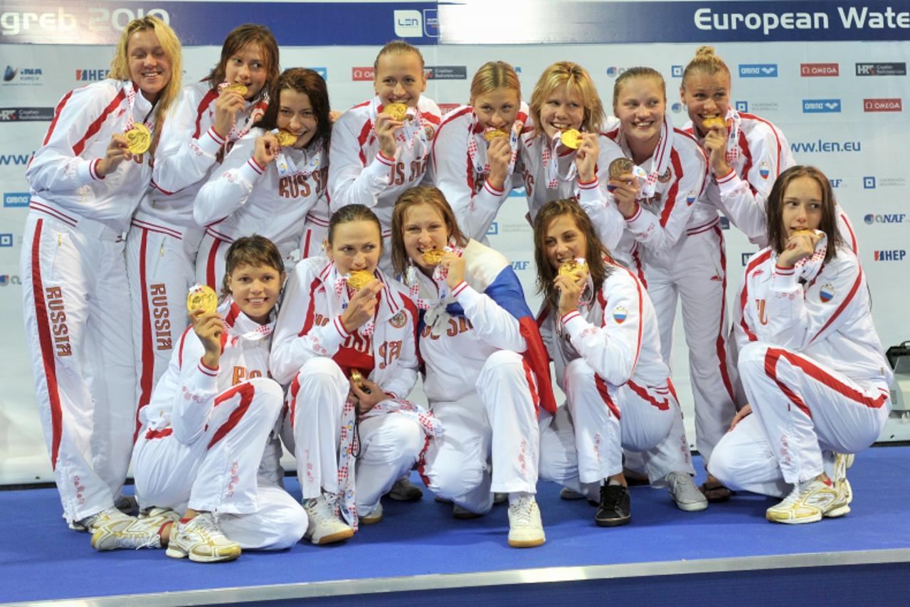 \'10.09.2010., Zagreb -  LEN EP u vaterpolu, Dodjela medalja.  Rusija Photo: Antonio Bronic/PIXSELL\'