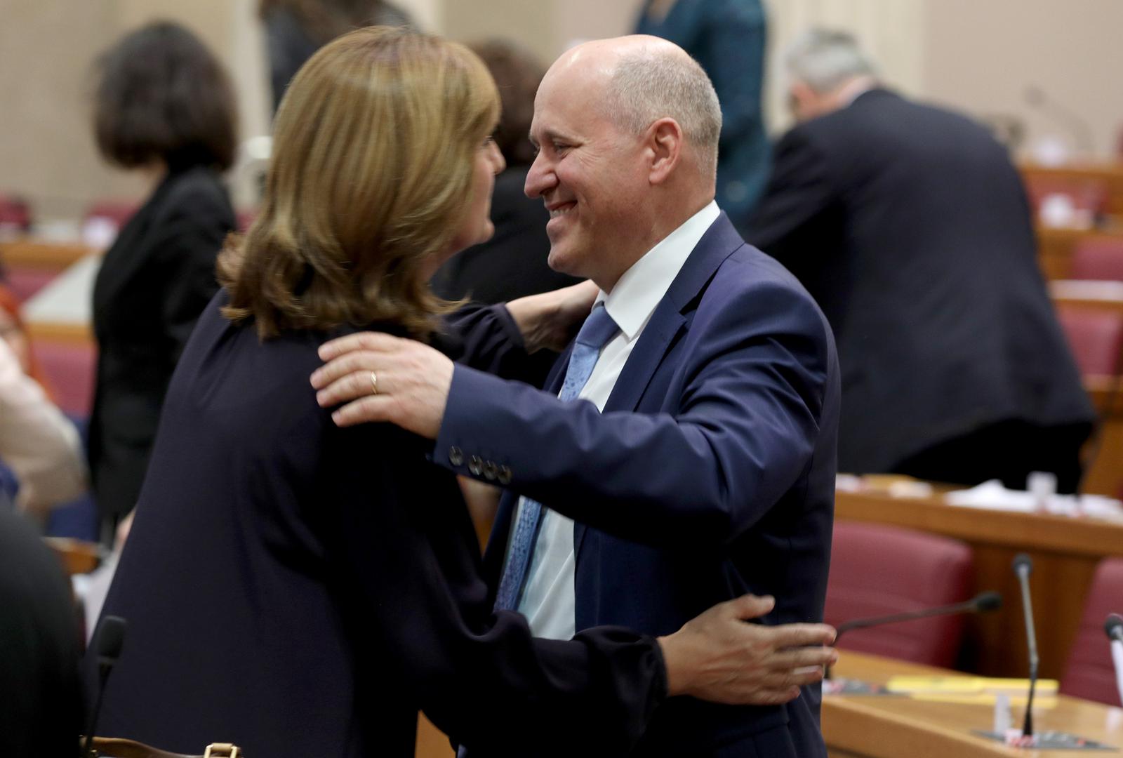 17.03.2023., Zagreb - Nakon aktualnog prijepodneva u Saboru zastupnici glasuju o povjerenju novim ministrima Branku Bacicu i Simi Erlicu Photo: Patrik Macek/PIXSELL